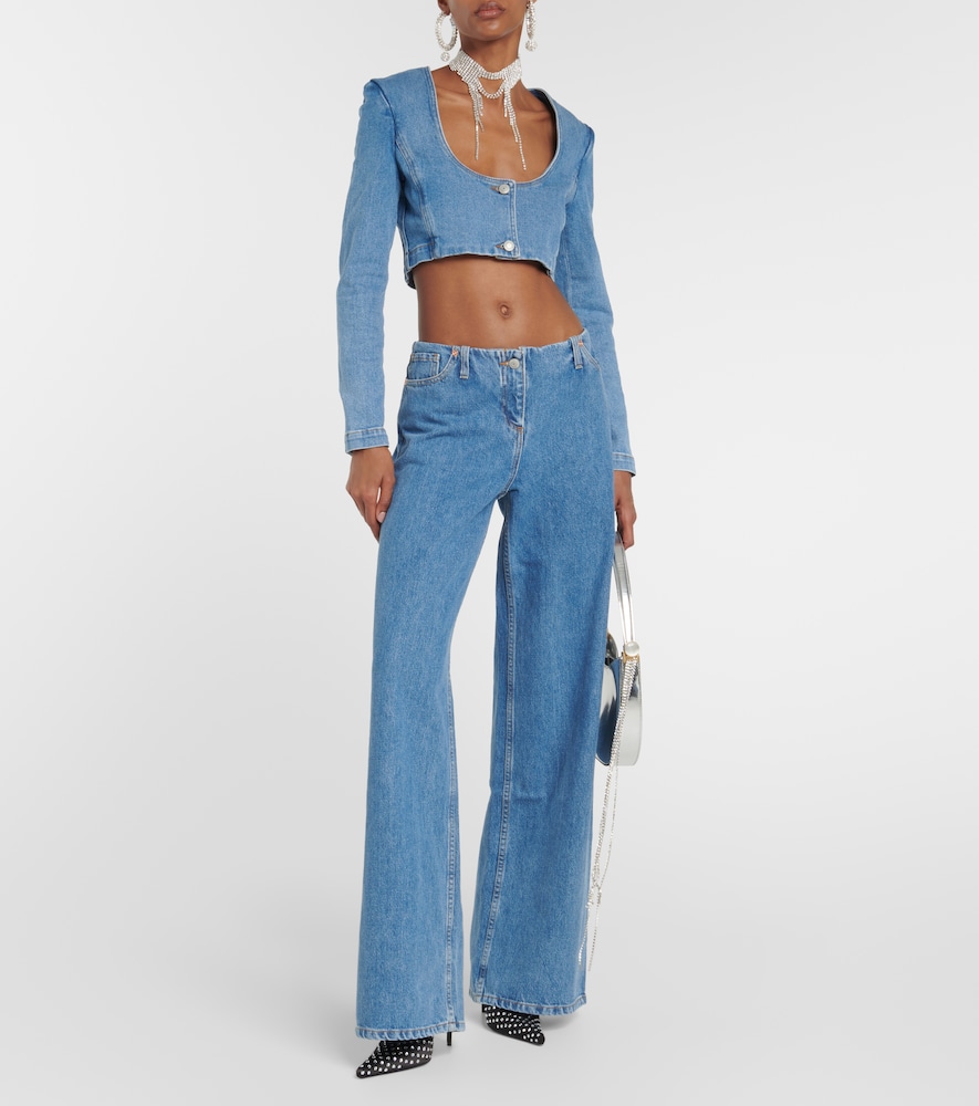 Cropped denim top