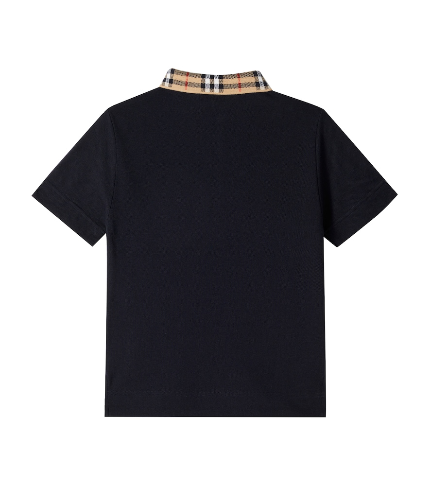 Burberry Kids Burberry Check cotton piqué polo shirt