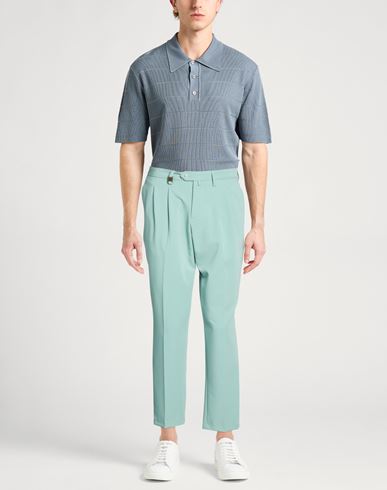 Man Pants Light green Size 30 Polyester, Viscose, Elastane