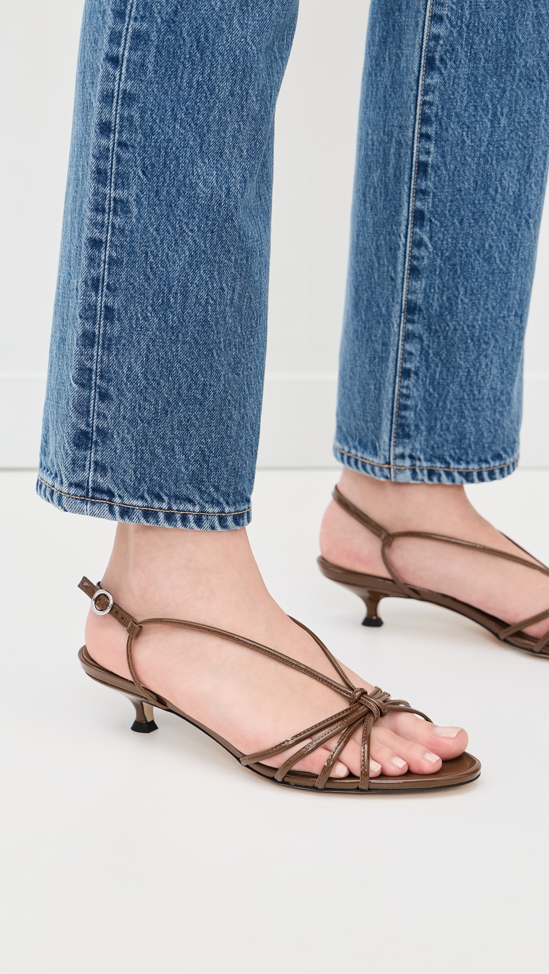 Amara Patent Calf Leather Tobacco Sandals Tobacco