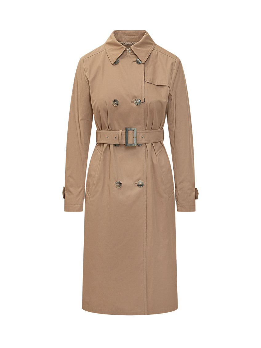 Brown Shirt Collar Trench Coat