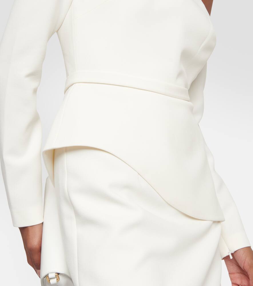 Bridal asymmetric midi dress
