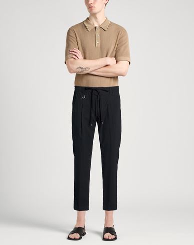 Man Pants Black Size 28 Cotton, Elastane