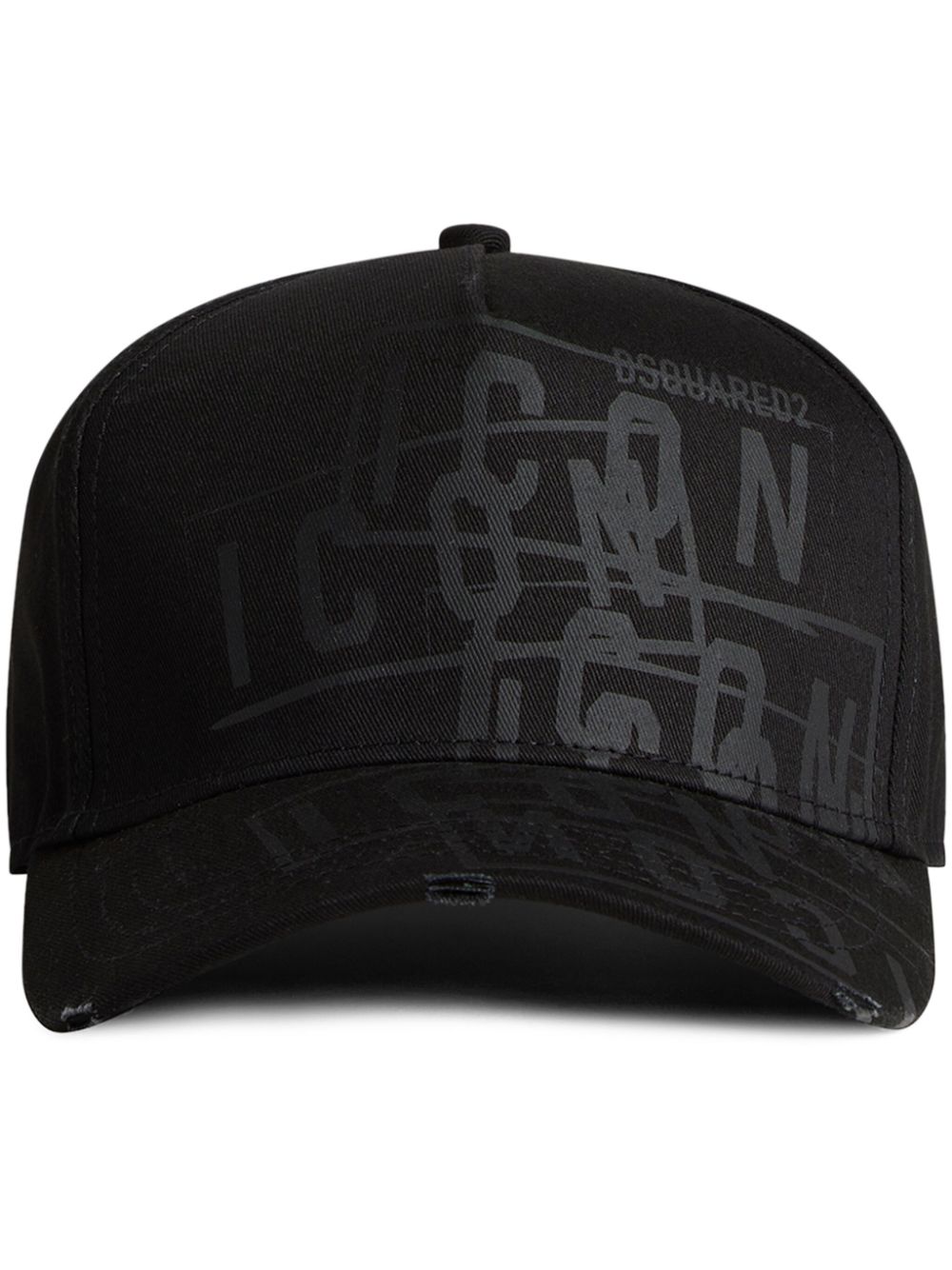 Logo-print baseball cap - Black