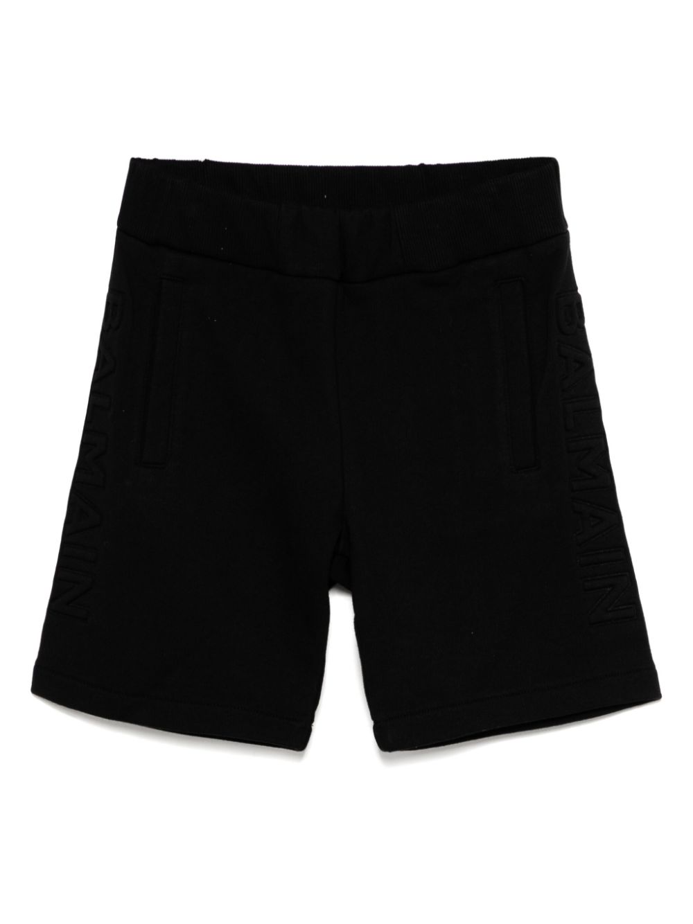 Embossed-logo shorts - Black