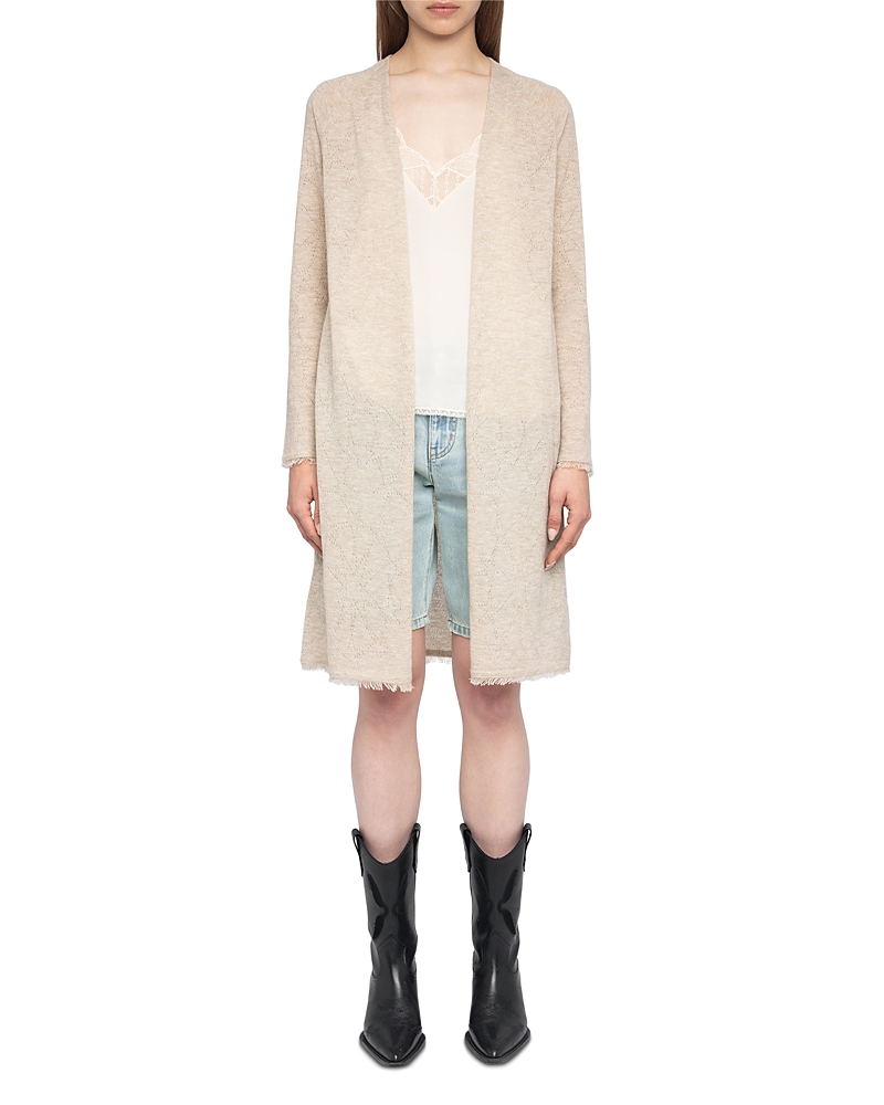 Pointelle-star cardigan - Neutrals