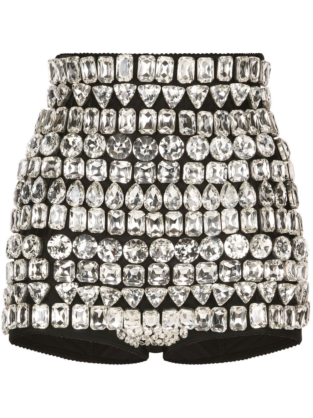 KIM DOLCE&GABBANA crystal-embellished shorts - Black