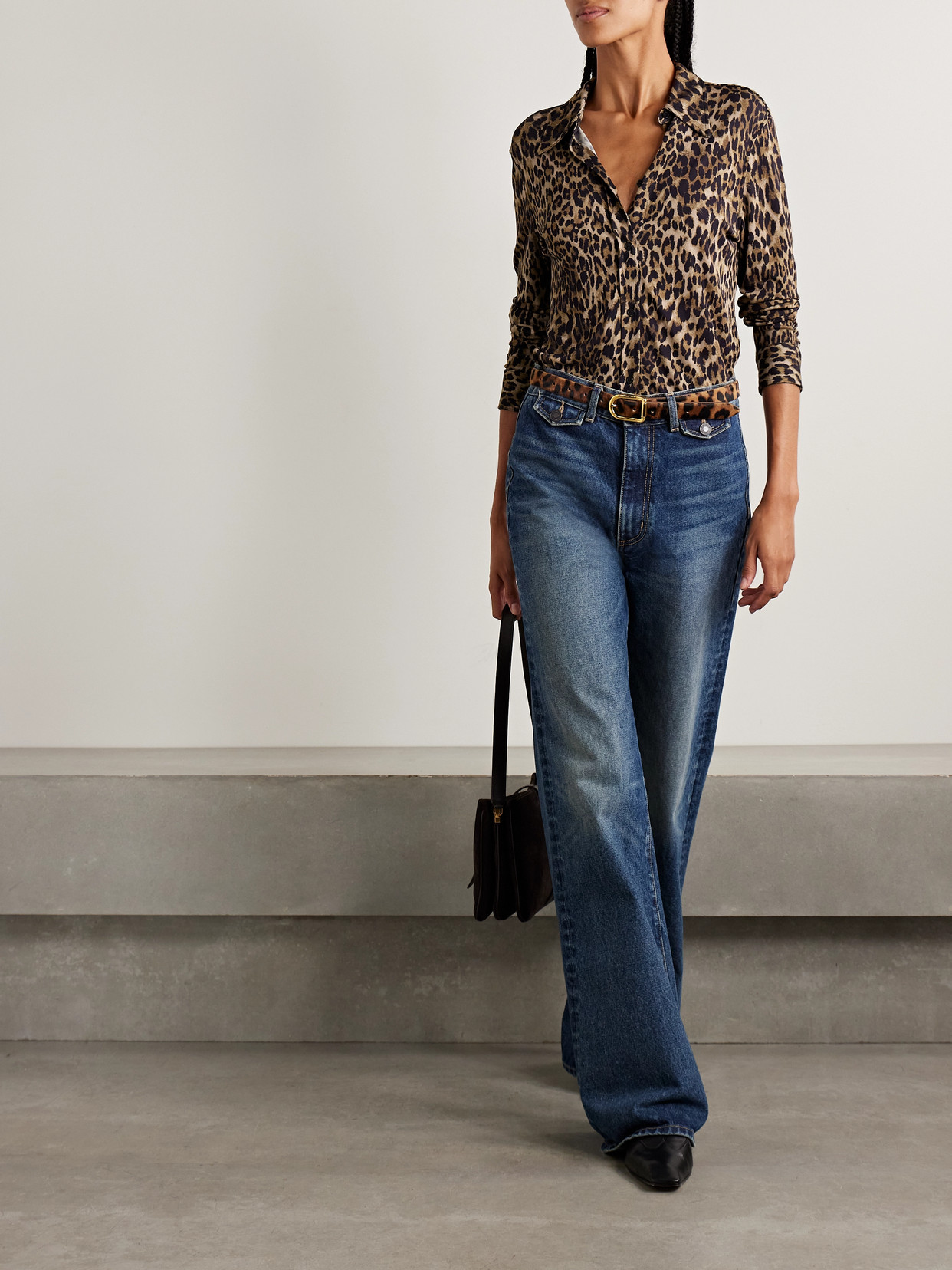 Celestine Leopard-print Crepe Shirt - Animal print