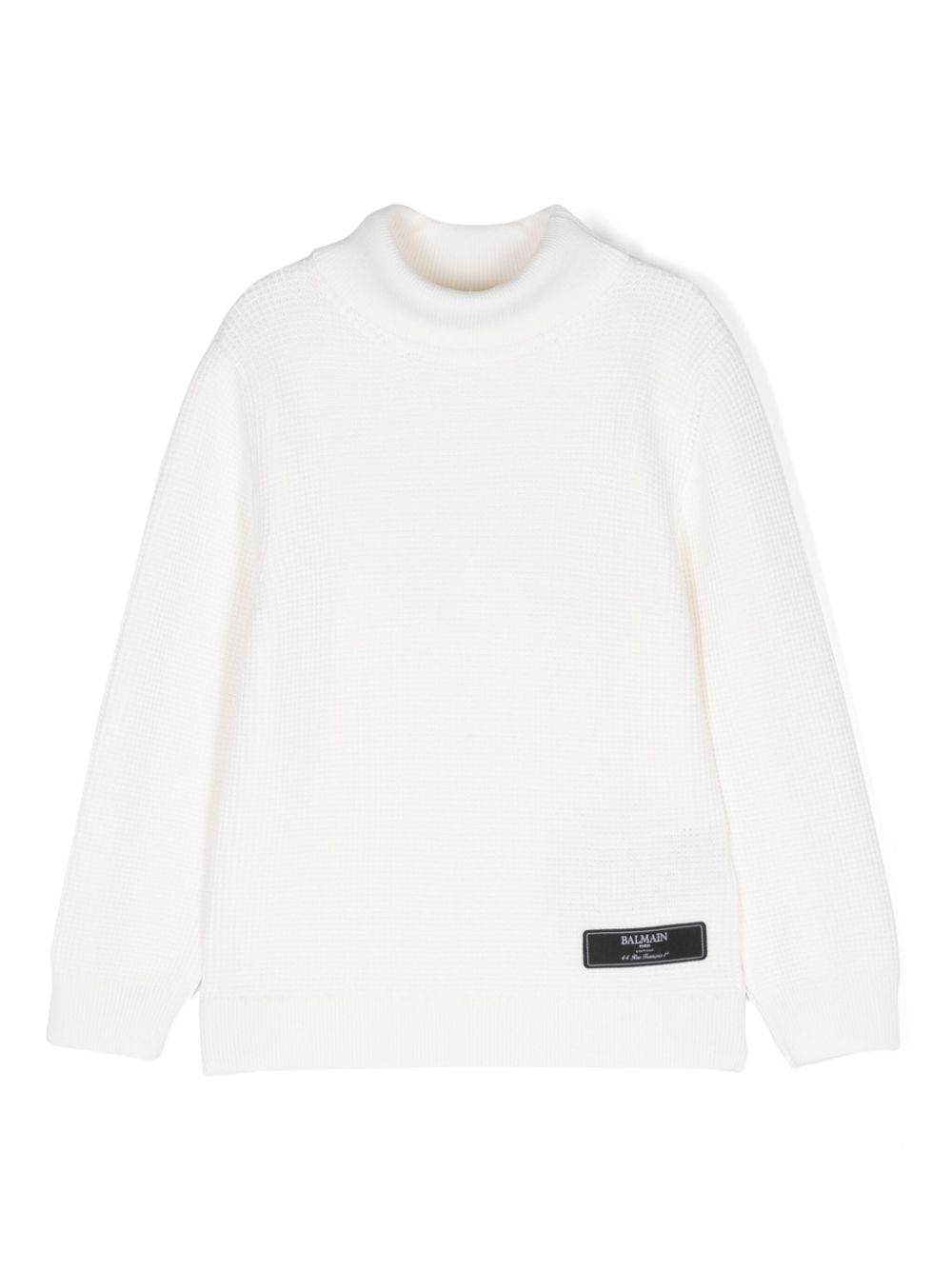 Roll-neck wool jumper - White