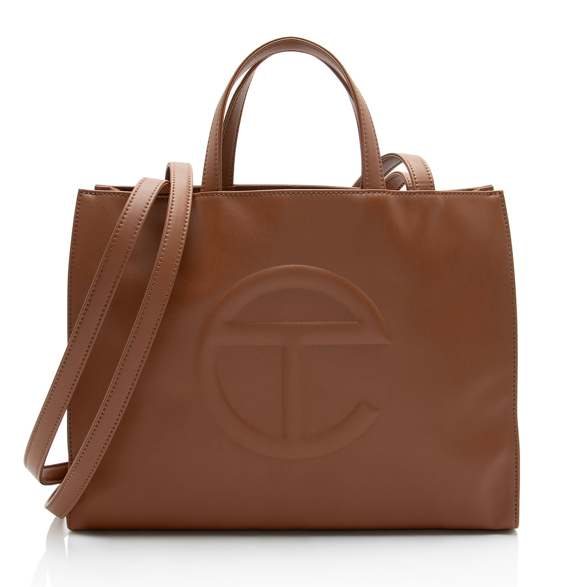 Faux Leather Medium Shopping Tote