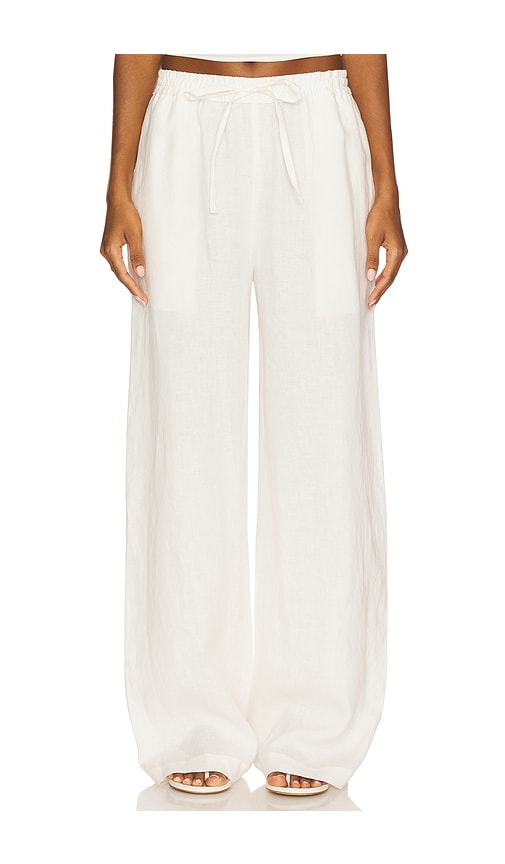 Enza Costa Linen Resort Pant in White. Größe 3. Also in 0, 1