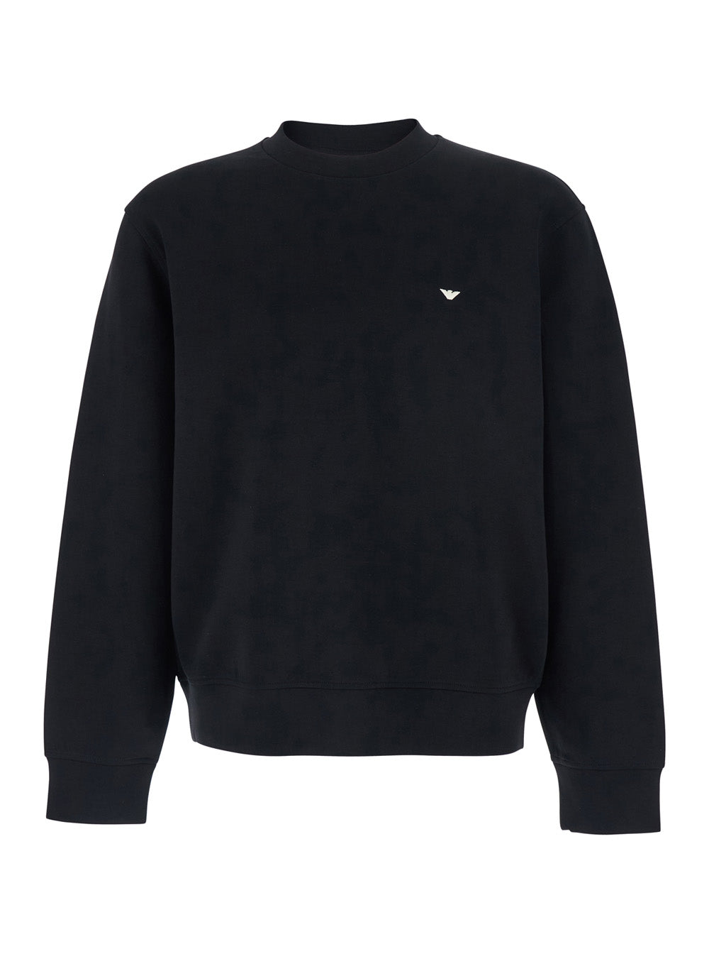 Logo-Embroidered Cotton Blend Sweatshirt — Black