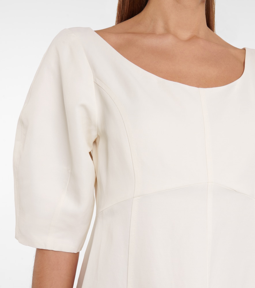 Exclusive to Mytheresa - Linen and cotton-blend midi dress