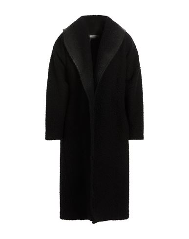 Man Coat Black Size 36 Viscose, Polyamide