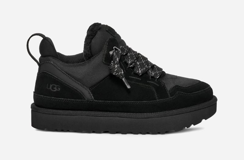 ® Men's Lowmel Suede/Textile/Recycled Materials Sneakers in Black
