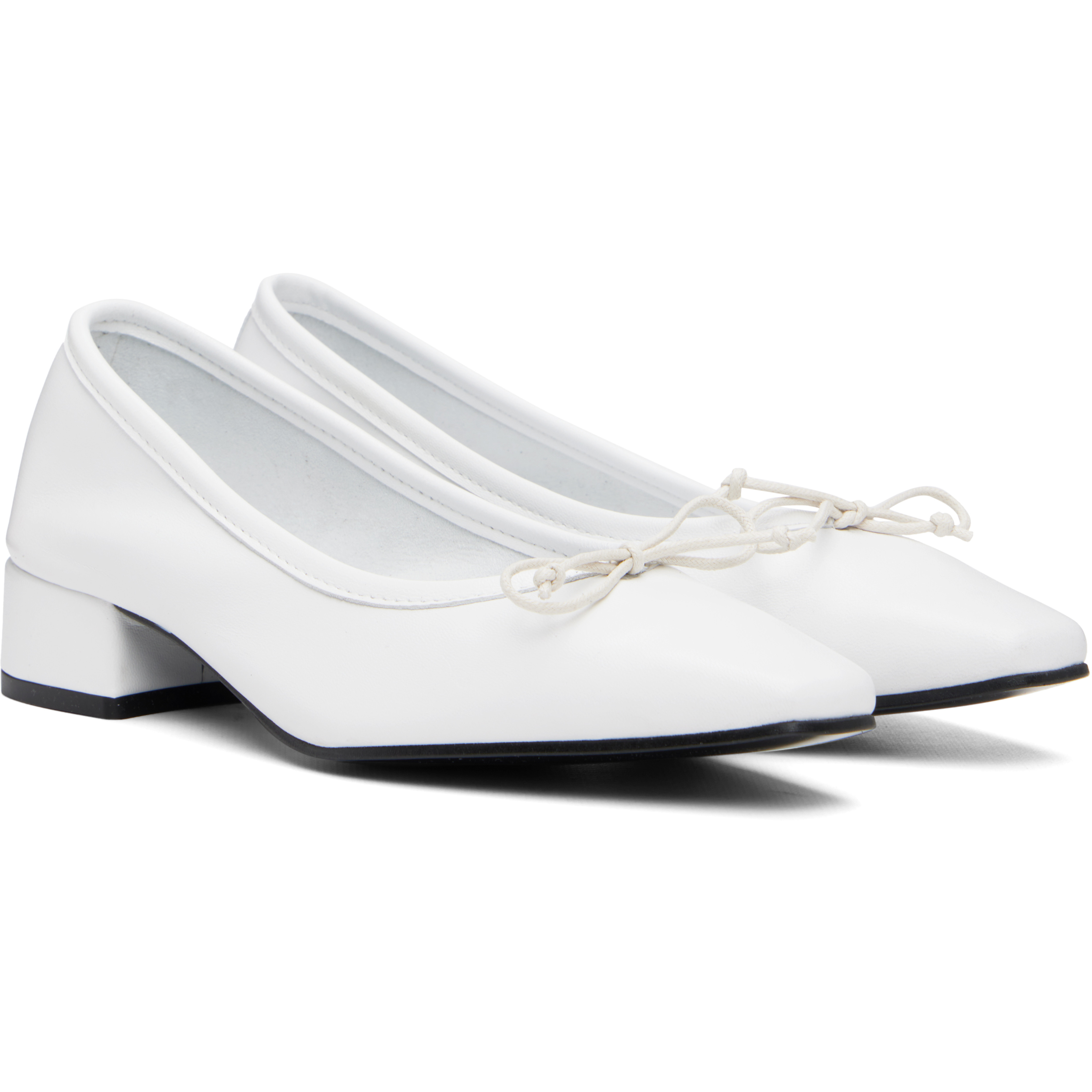 White Mina Heels