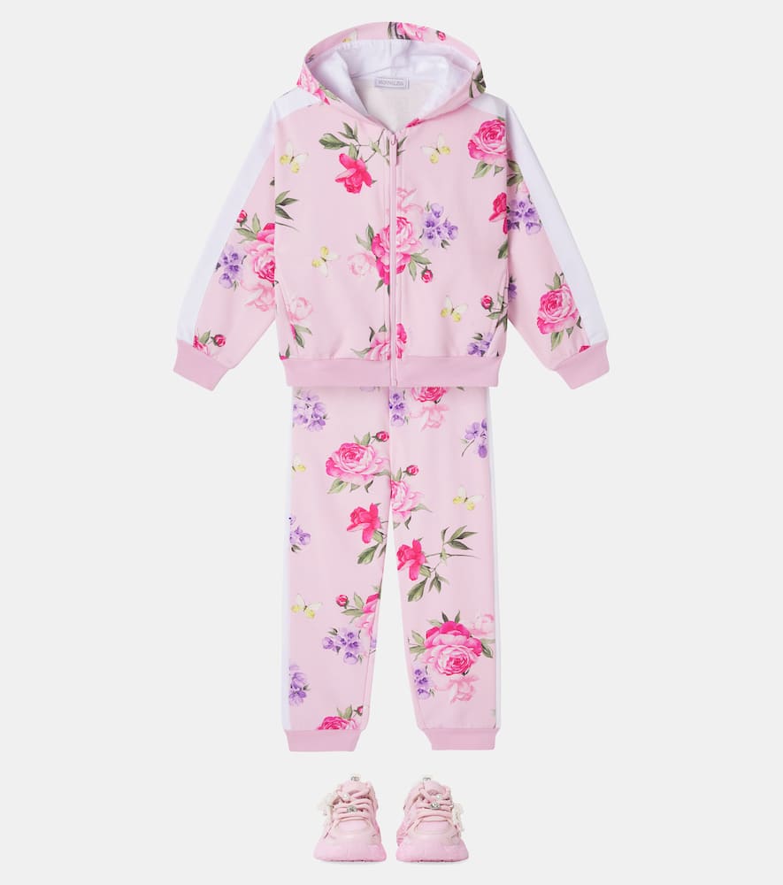 Floral cotton-blend sweatpants