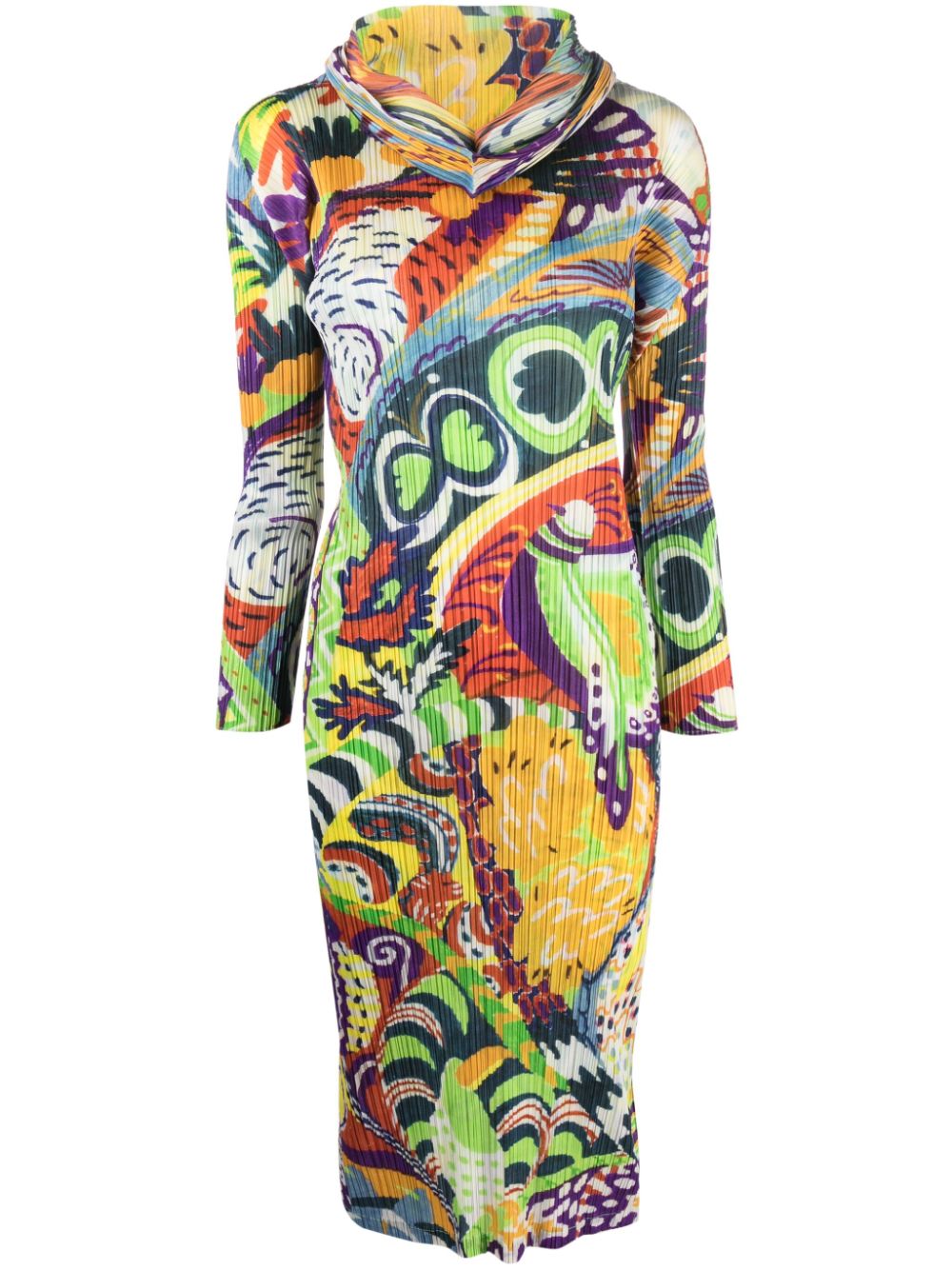 Snowrunner graphic-print midi dress - Black