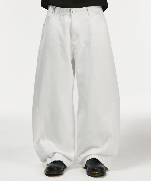 Twist Curved Cotton Pants