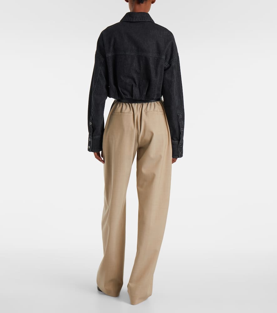 Sondrio cropped denim shirt