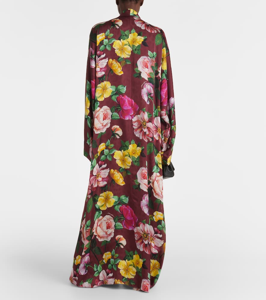 Printed silk maxi dress