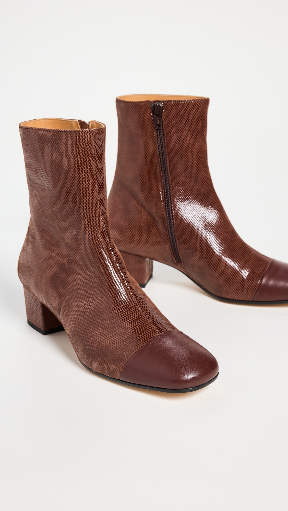 Aimee Short Boots Mahogany