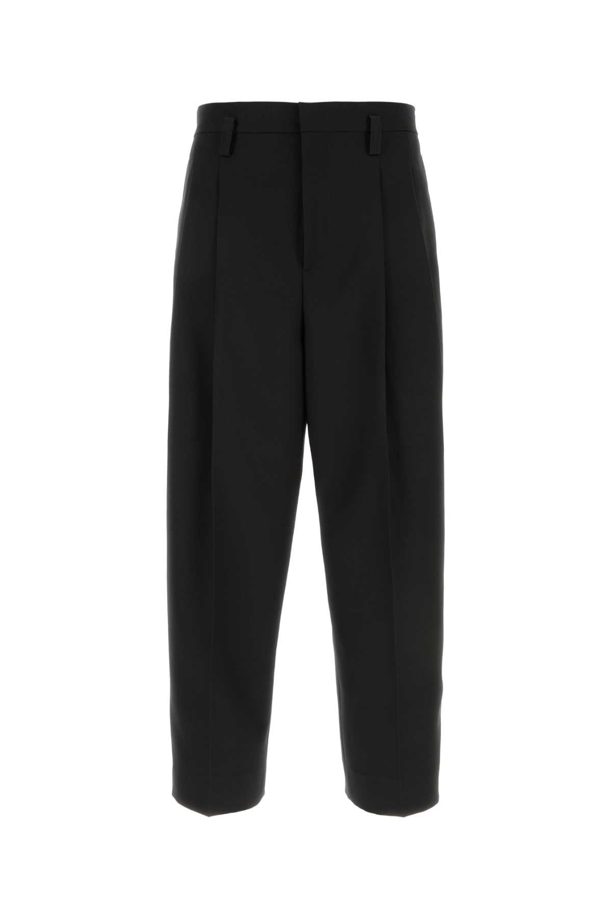 Polyester Trousers — Black