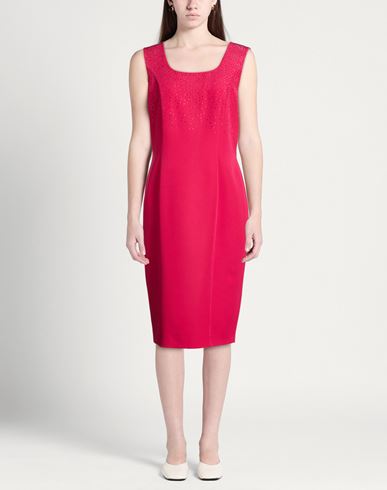 Woman Midi dress Magenta Size 10 Polyester, Elastane