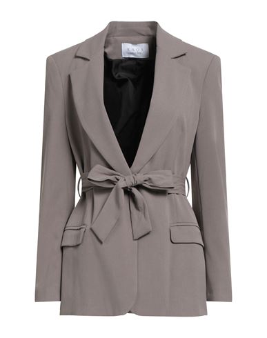 Woman Blazer Taupe Size 8 Polyester, Viscose, Elastane
