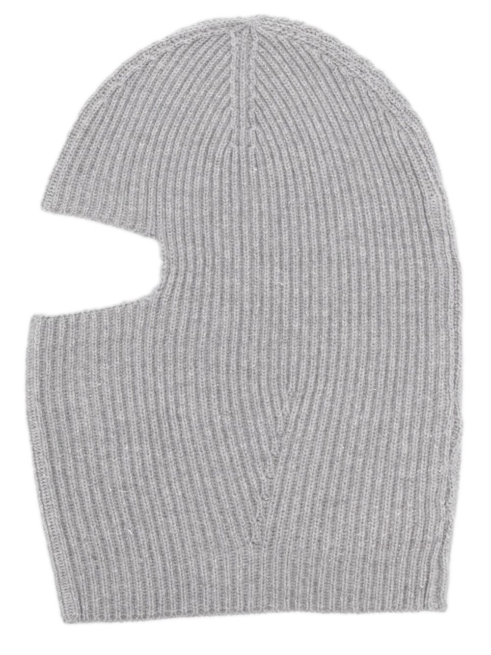 Ribbed-knit balaclava - Grey