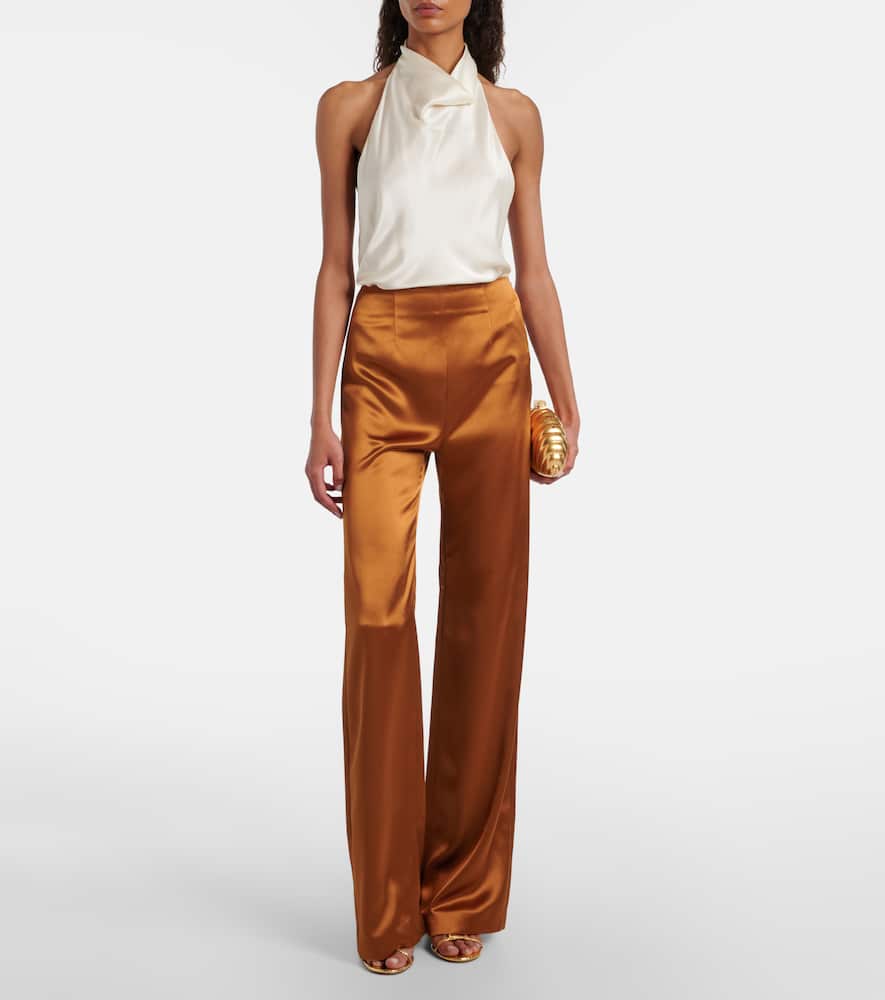 Sister Moon satin wide-leg pants