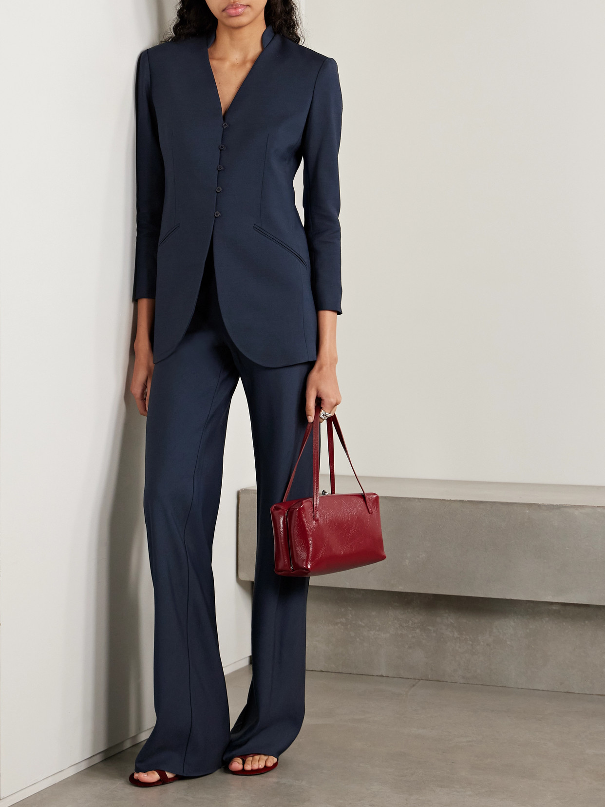 Ona Twill Blazer - Blue
