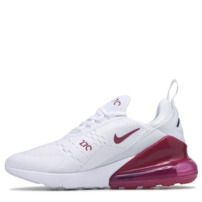 Kids' Air Max 270 Sneaker Big Kid Shoes (White/Pink)