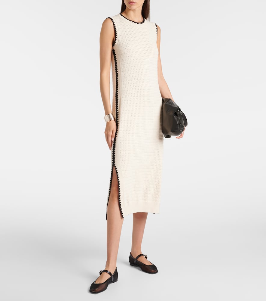 Dwight knitted cotton midi dress