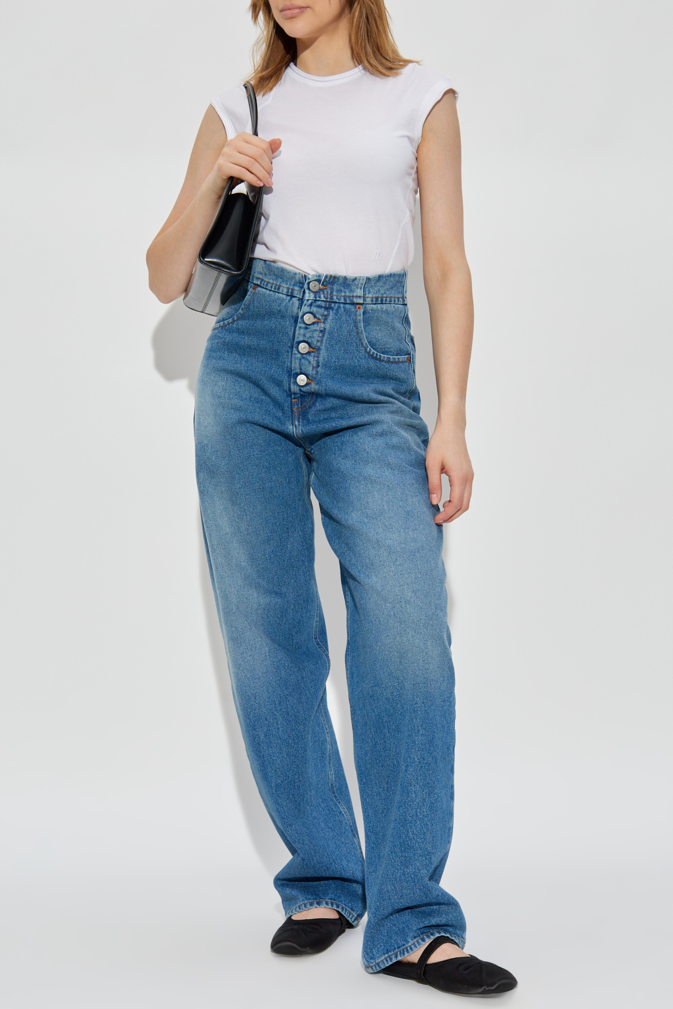 Helmut Lang T-shirt With Raw Finish, Women's, White