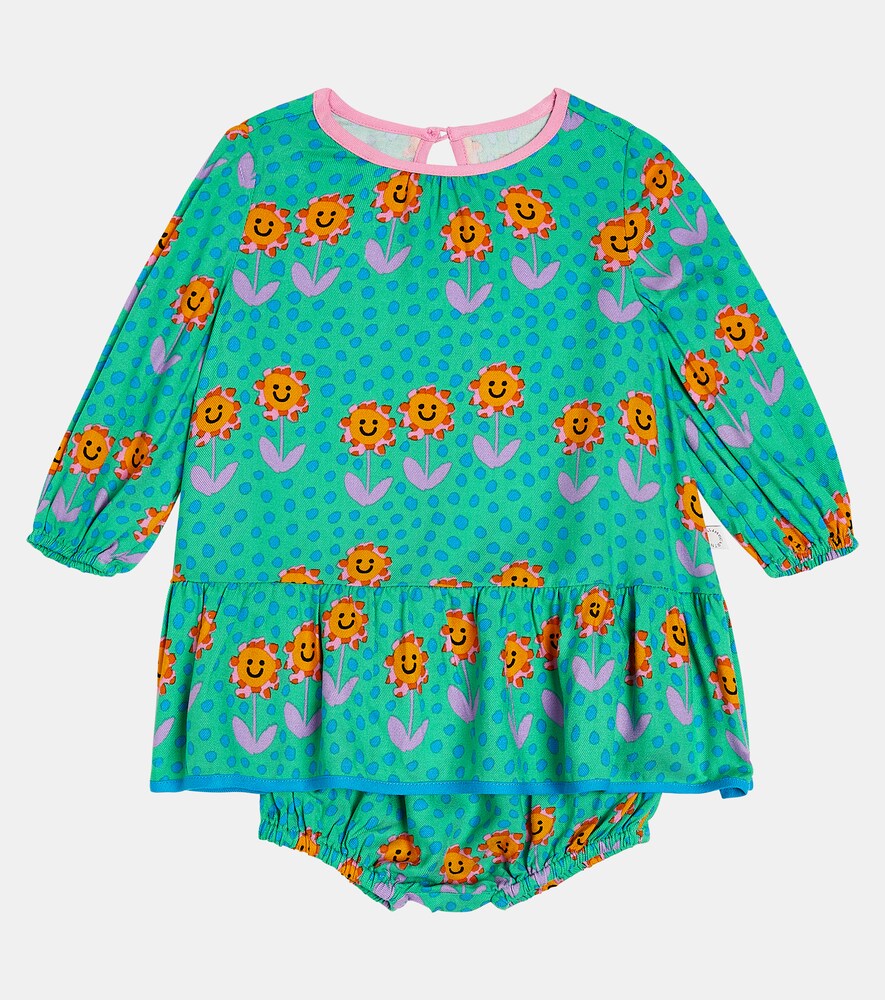 Baby printed dress and bloomers set