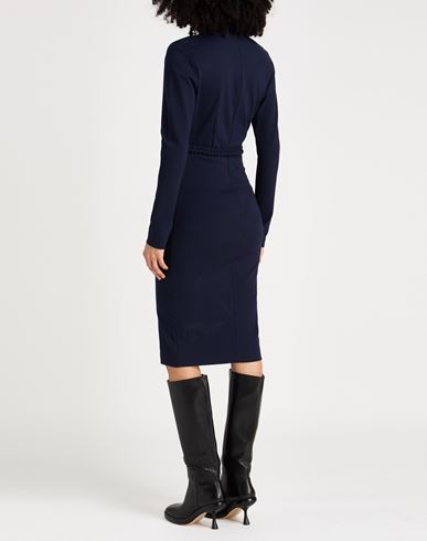 Woman Midi dress Midnight blue Size 4 Viscose, Polyamide, Elastane