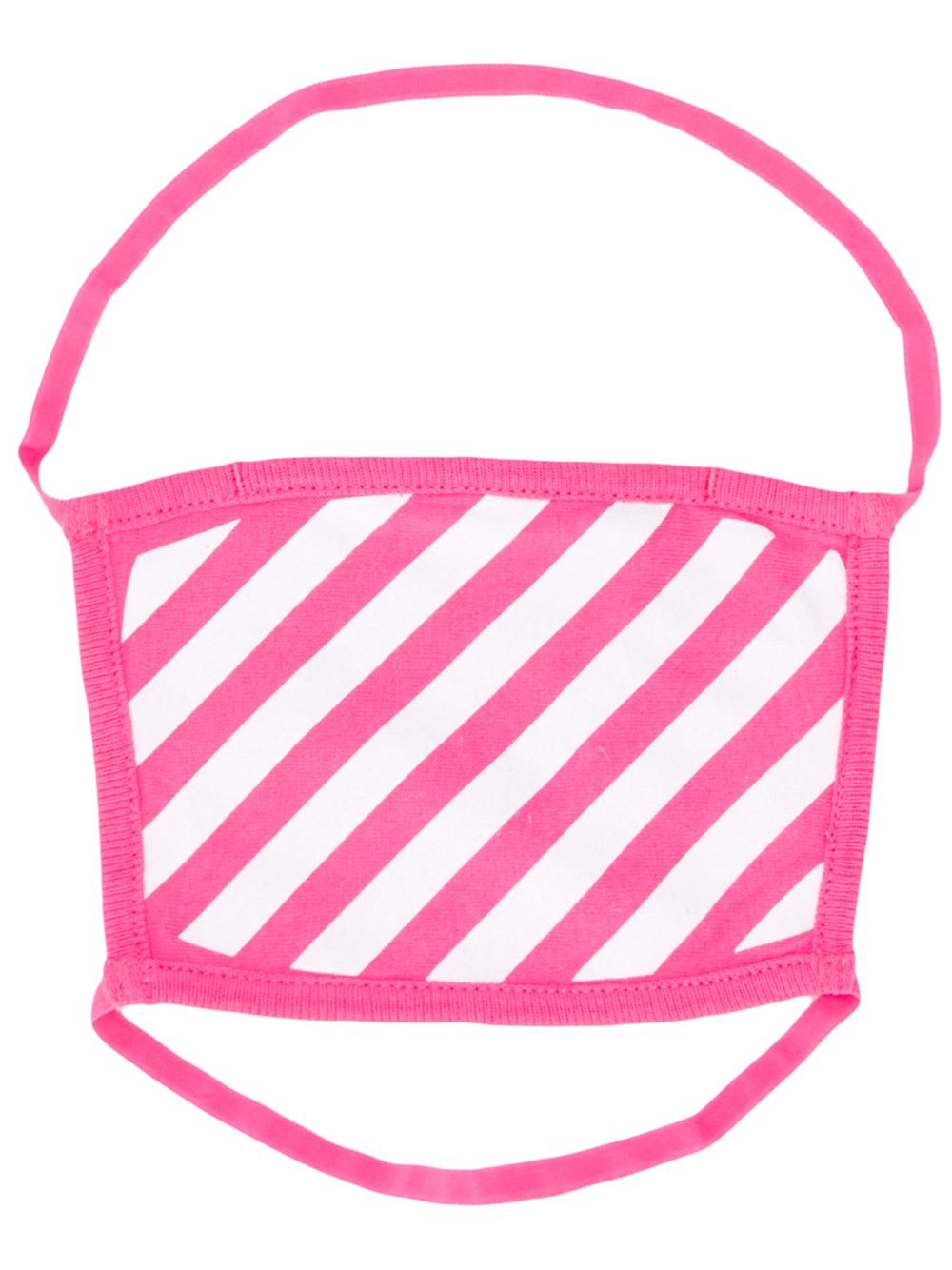 Striped print face mask - Pink