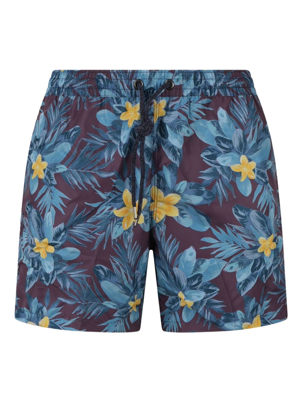Floral-print swim shorts - Blue