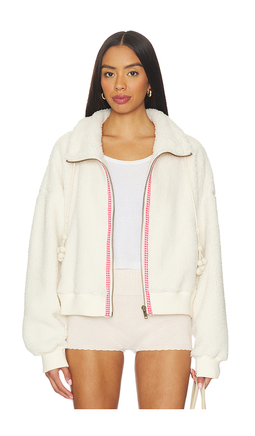 Free People Alpine Sherpa Cardi en White. M. Also en L, S