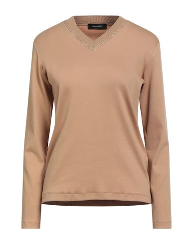 Woman Sweater Sand Size 10 Cotton, Elastane