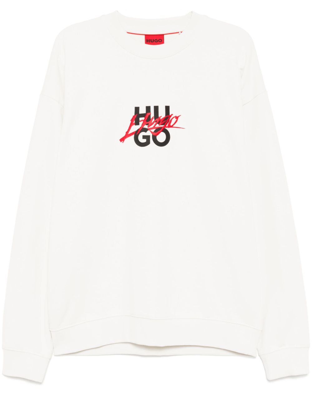 Double Logo cotton sweatshirt - White
