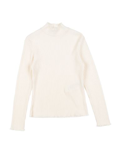 Kid Girl Turtleneck Cream Size 10 Viscose, Polyester, Polyamide