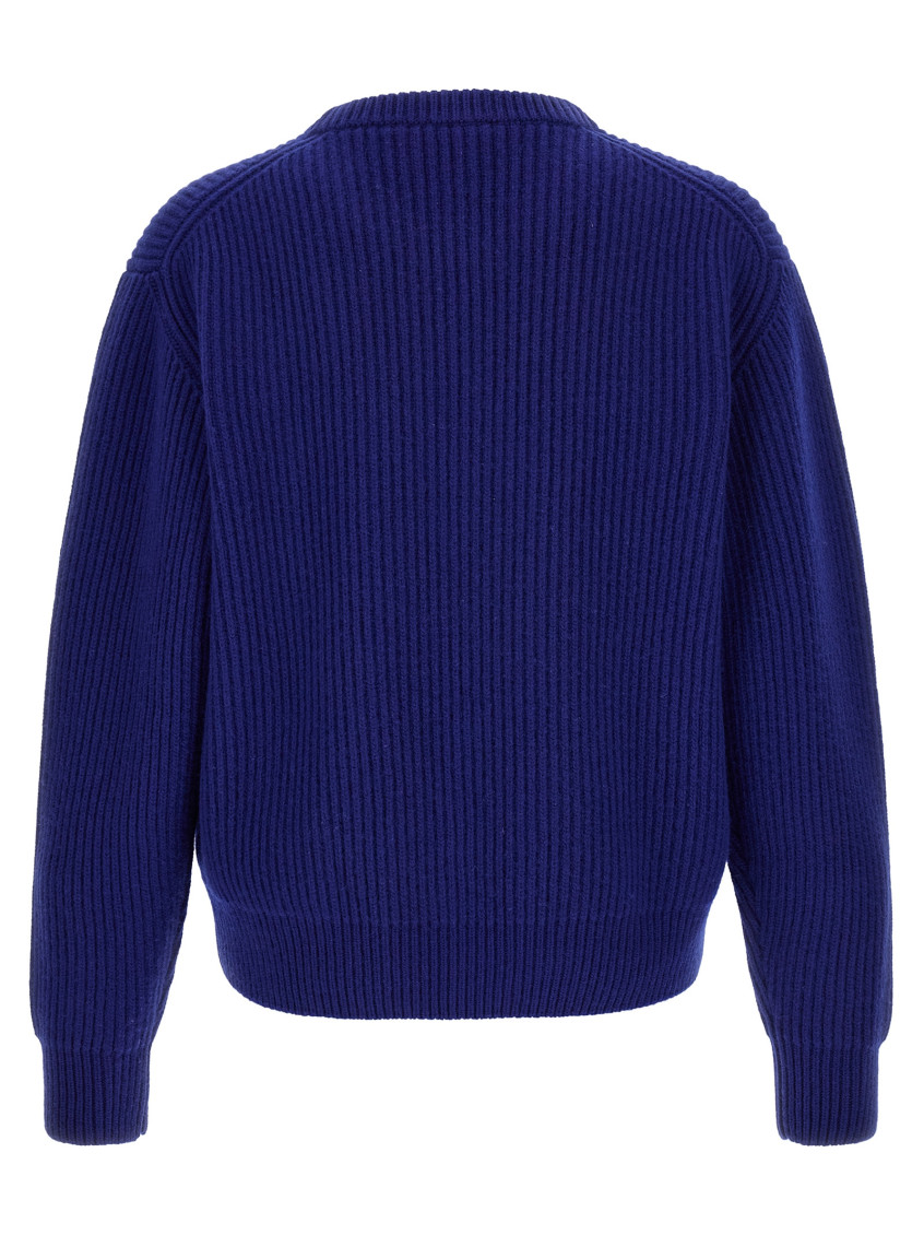 Jil Sander - fisherman rib knit crew neck sweater