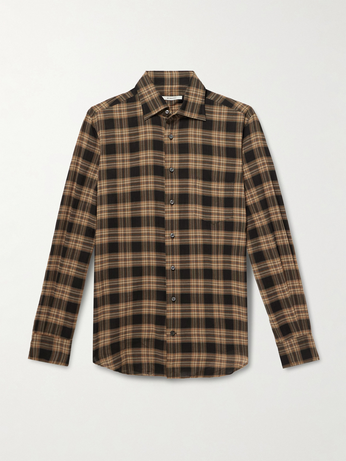 Checked Cotton-Voile Shirt