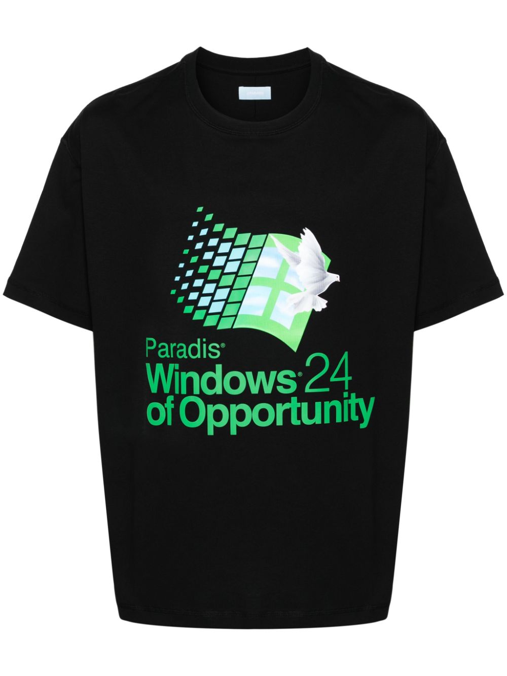 Windows Hologram cotton T-shirt - Black