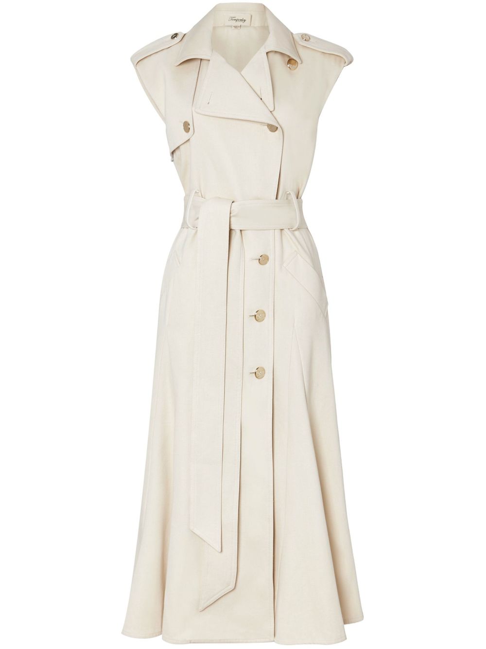 Temperley London Javier sleeveless trench coat - Neutrals