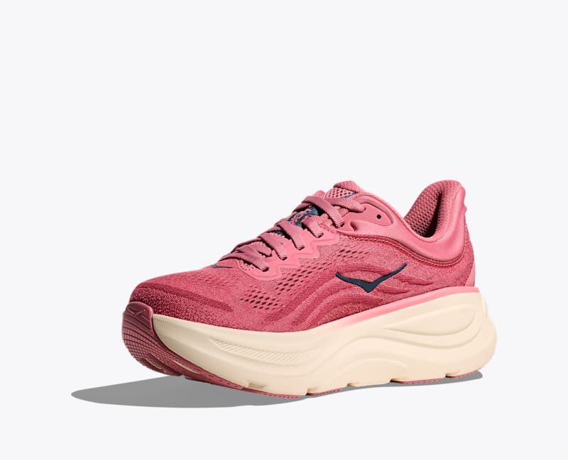 HOKA Women's Bondi 9 Shoes in Lingonberry/Cranberry