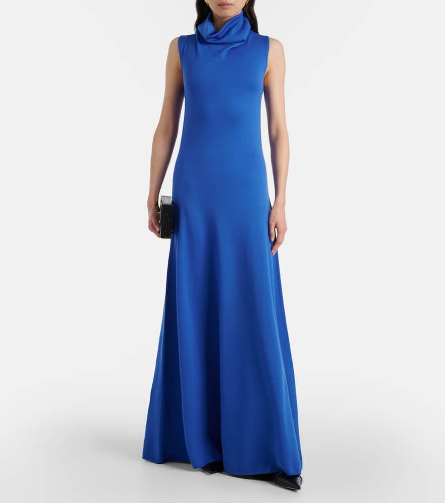 Knitted wool maxi dress