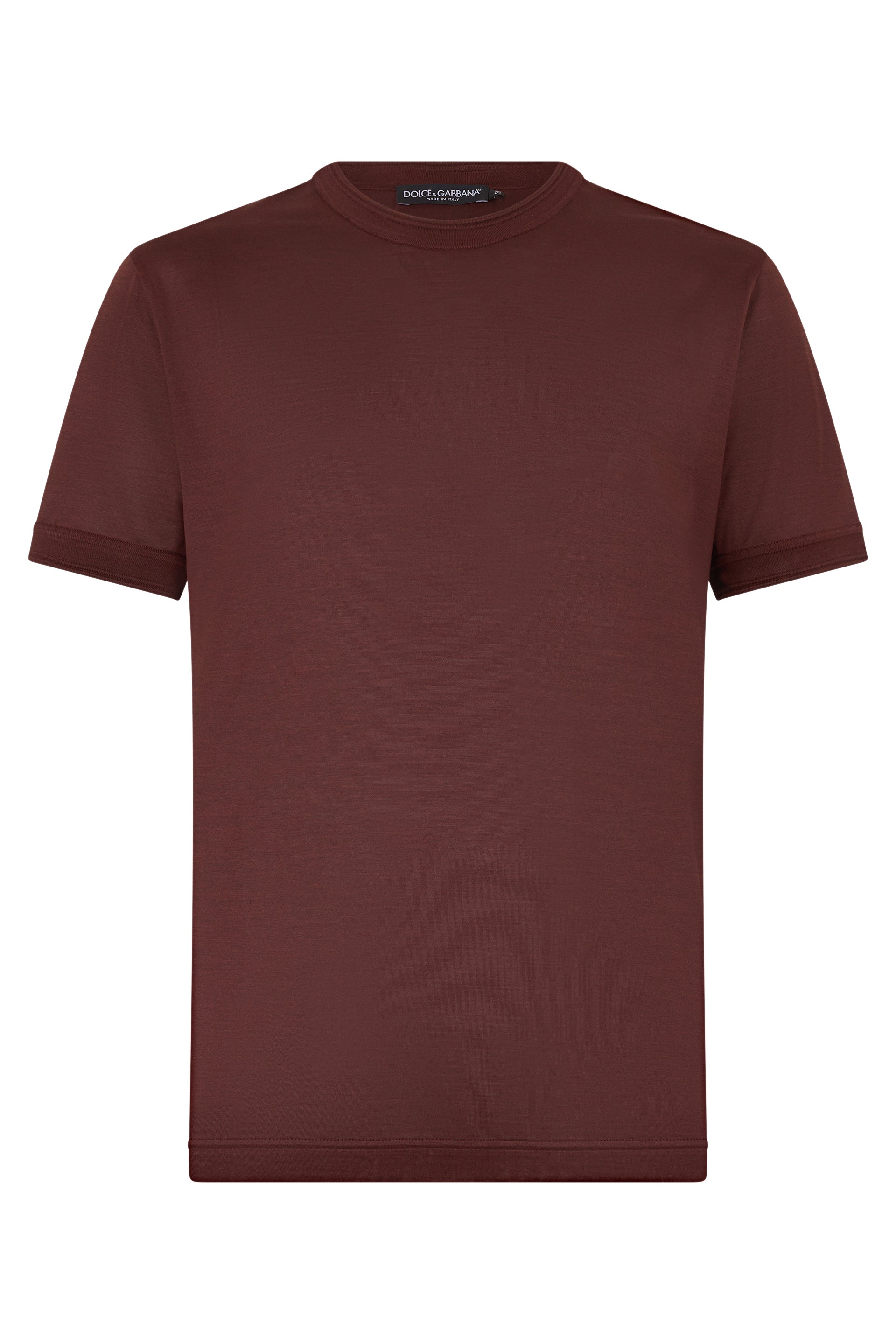 Men's Essential Silk T-shirt with Short Sleeves and Round Neck